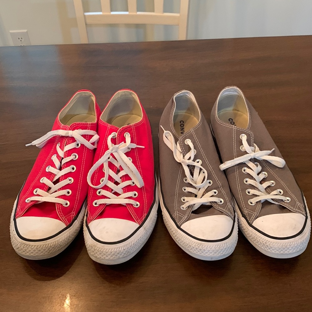 2 pair of Converse shoes size 12